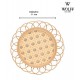 Porta Copos 11cm x 1,5cmTramelli  Natural Rattan 